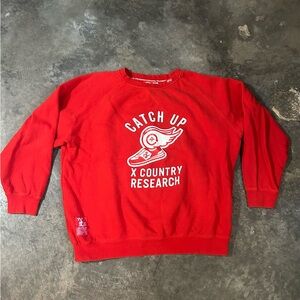 Vintage LRG Red Pullover Jumper “Catch Up x Country Research - Fits like a Large